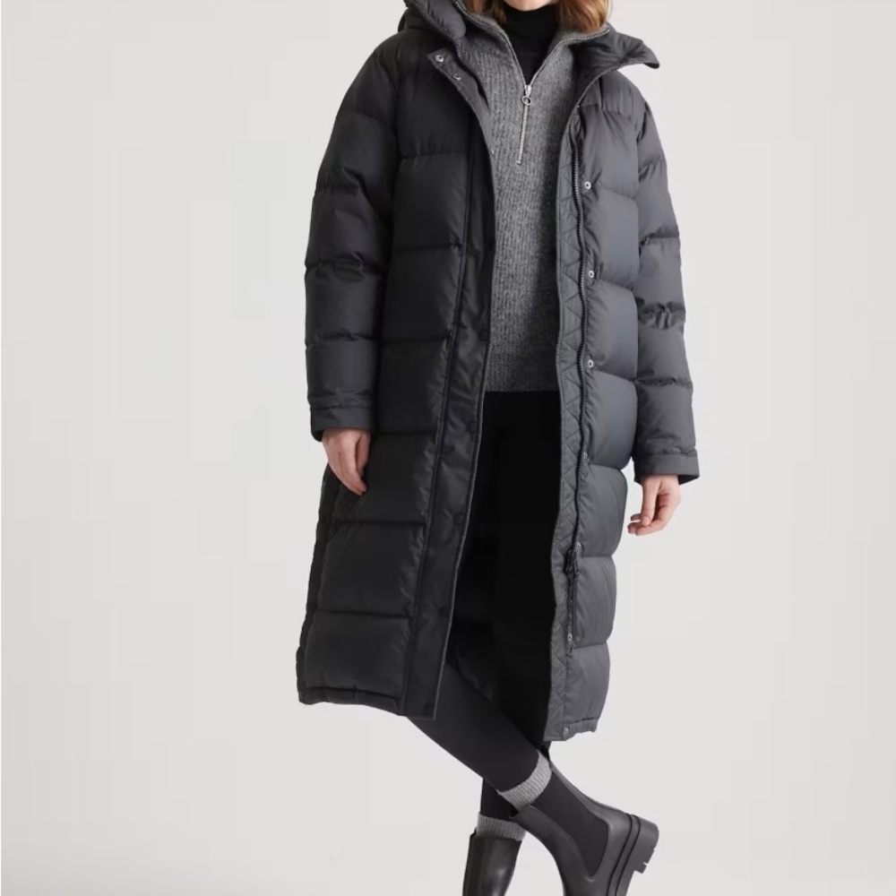 Quince Black Puffer Coat